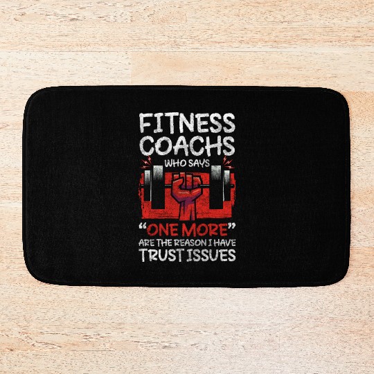Fitness Instructor Workout Motivation Bath Mats