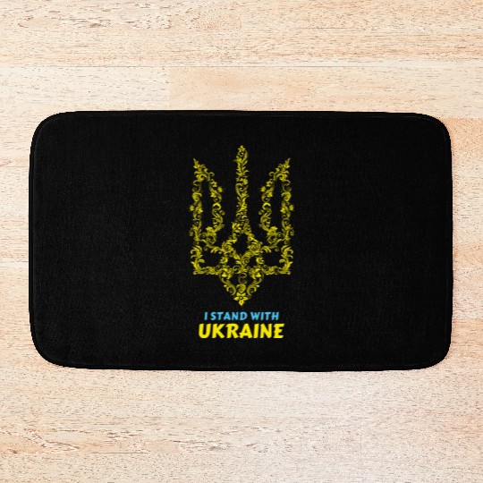UKRAINE, I STAND WITH UKRAINE Bath Mats
