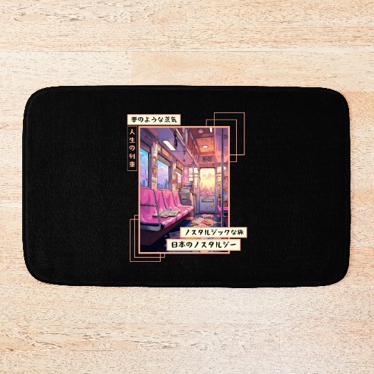 Japanese Aesthetic Subway Streetwear Vaporwave Ret Bath Mats