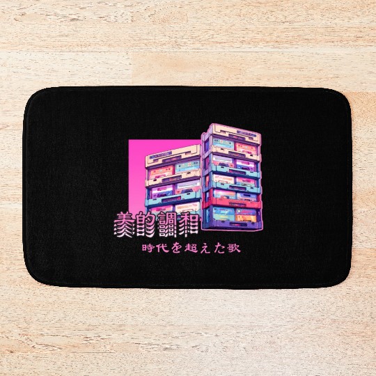 Retro Old Cassette Tapes Japanese Y2K Aesthetic Va Bath Mats