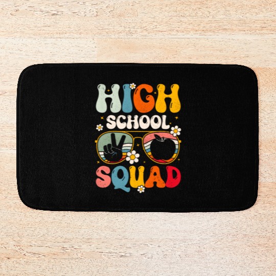 High School Squad High Teacher Student Back To Sch Bath Mats