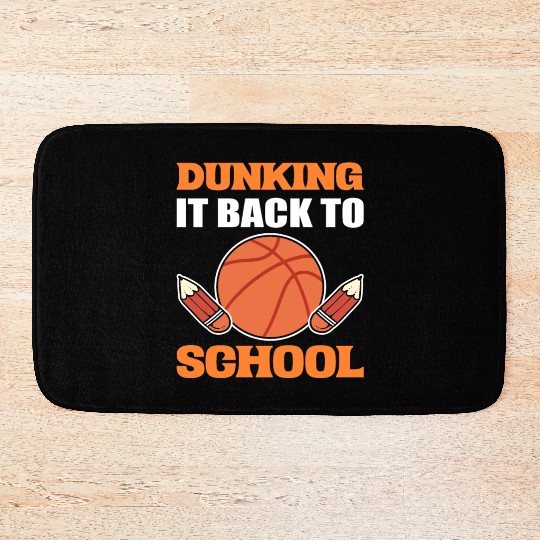 Back to School Basketball Enthusiast Gift Bath Mats