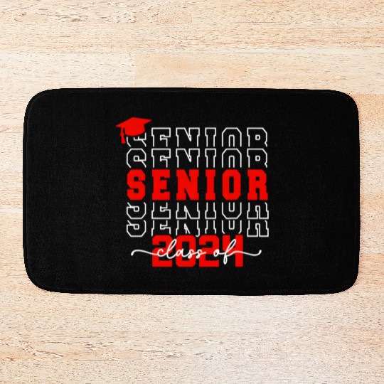 Senior 24 Class Of 2024 Back To School Graduation Bath Mats