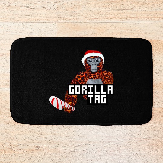 Gorilla Tag Santa Monkey Candy Cane Gorilla Bath Mats