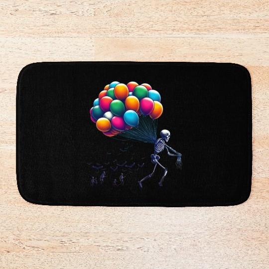 skeleton celebration Bath Mats