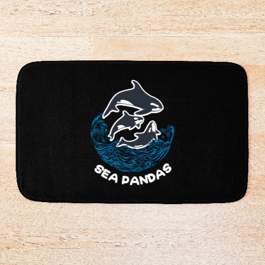 Sea Panda Orca Wild Panda Bamboo Bath Mats
