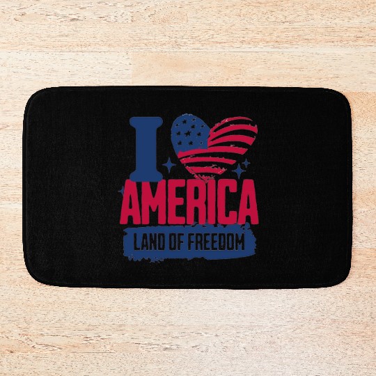 Clothing Apparel Bath Mats i love america