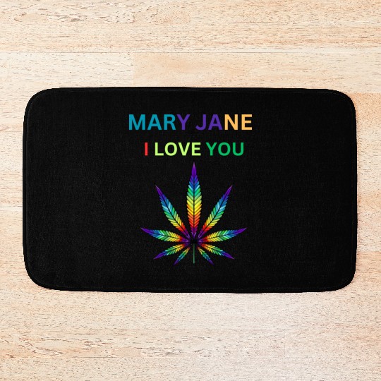 MARY JANE, Marijuana lover, Cannabis Bath Mats