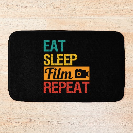 Eat Sleep Film repeat Movie Director Filmmaker Bath Mats