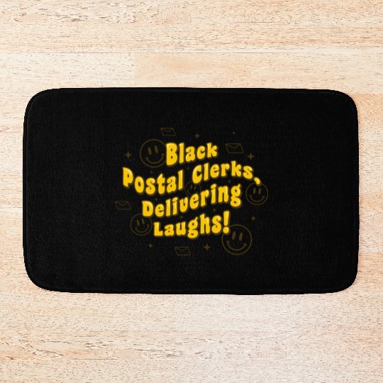 Black Postal Clerks, Delivering Laughs! Bath Mats