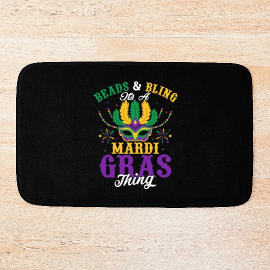 Beads & Bling It's A Mardi Gras Thing Party Carniv Bath Mats