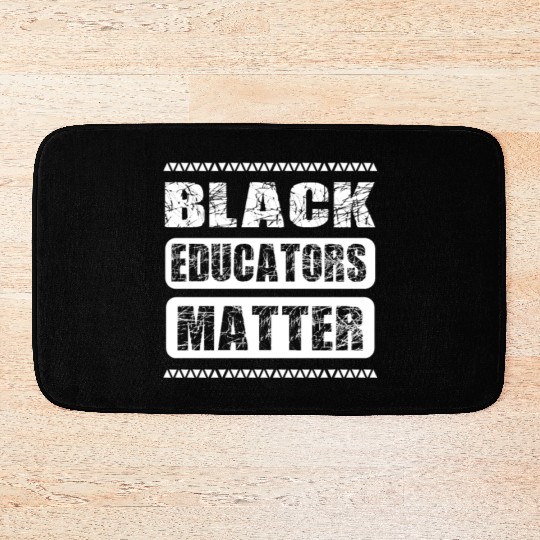 Black Educators Matter African History Teacher Men Bath Mats