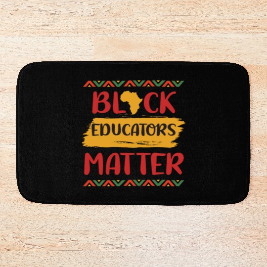Black Educators Matter African History Teacher Men Bath Mats