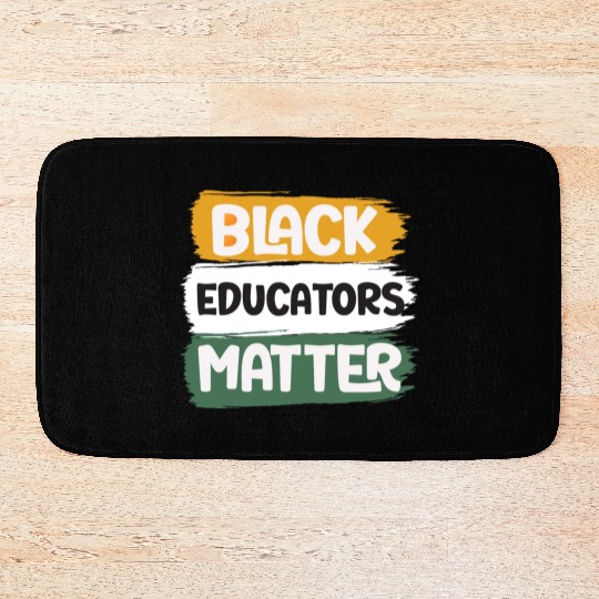Black Educators Matter African History Teacher Men Bath Mats