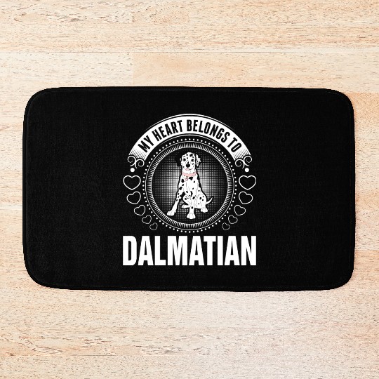 My Heart Belongs To Dalmatian Dog Bath Mats
