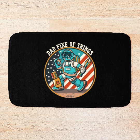 Dad Fixer of Things Bath Mats