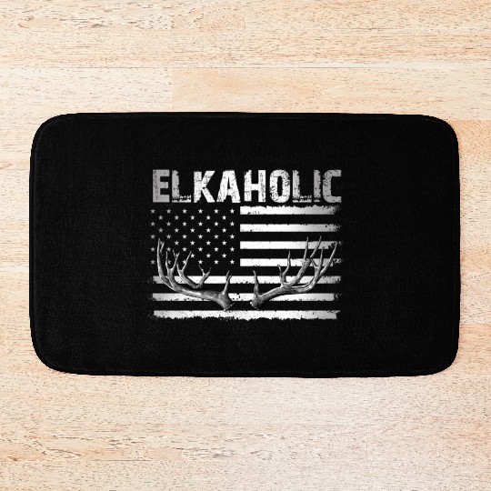 Elk Hunting Elkaholic Hunters Bath Mats