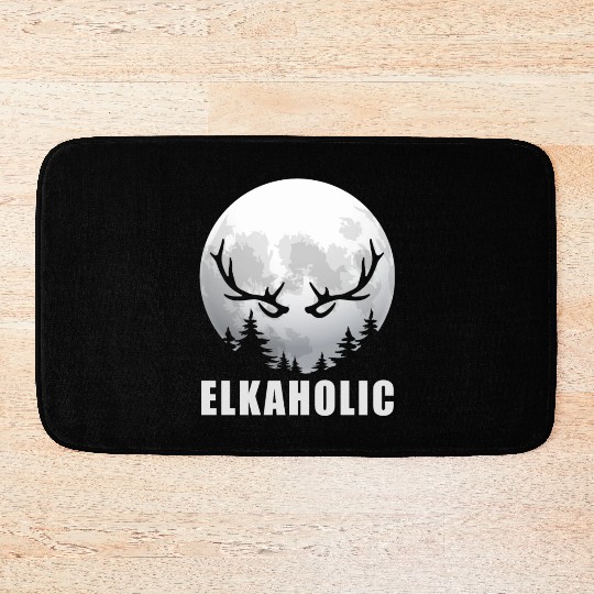 Elk Hunting Elkaholic Hunters Bath Mats