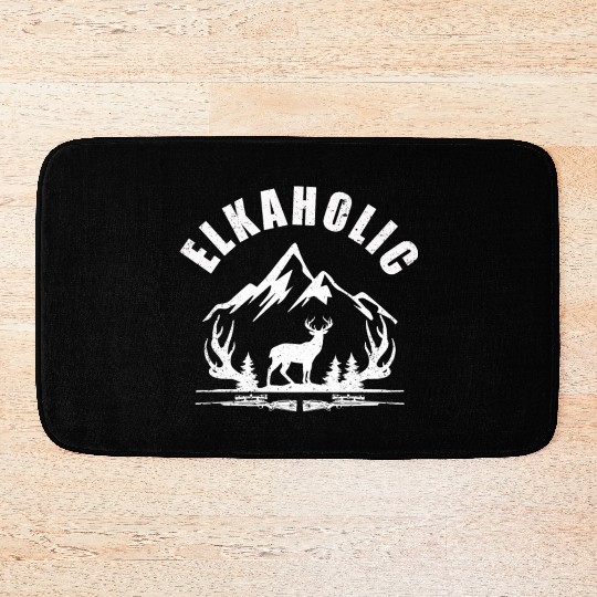 Elk Hunting Elkaholic Hunters Bath Mats