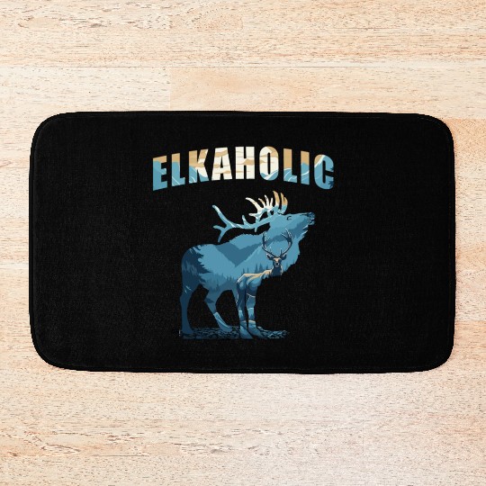 Elk Hunting Elkaholic Hunters Bath Mats