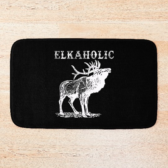 Elk Hunting Elkaholic Hunters Bath Mats