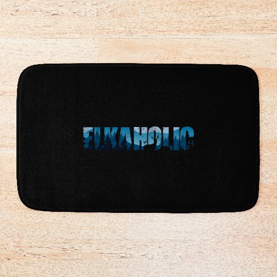 Elk Hunting Elkaholic Hunters Bath Mats