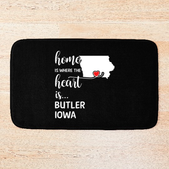 Butler County Iowa Is Where My Heart Is Gift Bath Mats