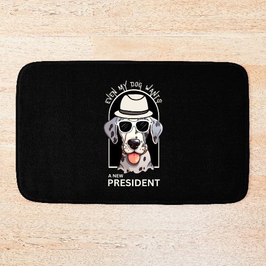 Dalmatian US Dog Patriotic Wants New US president Bath Mats