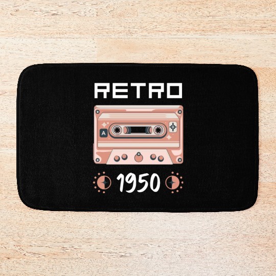Retro Tape Music Nostalgia Vintage 1950 Bath Mats