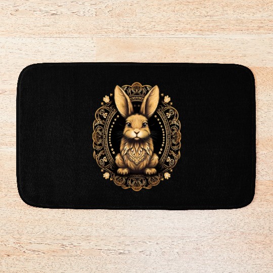 Easter Bunny Rabbit Mandala Arts Easter Day Bath Mats