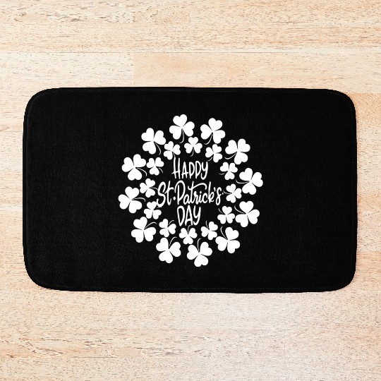 ST PATRICKS DAY Happy St. Patricks Day with Shamro Bath Mats