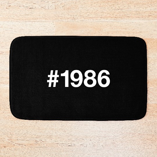 1986 Hashtag 39 years 39th birthday Bath Mats