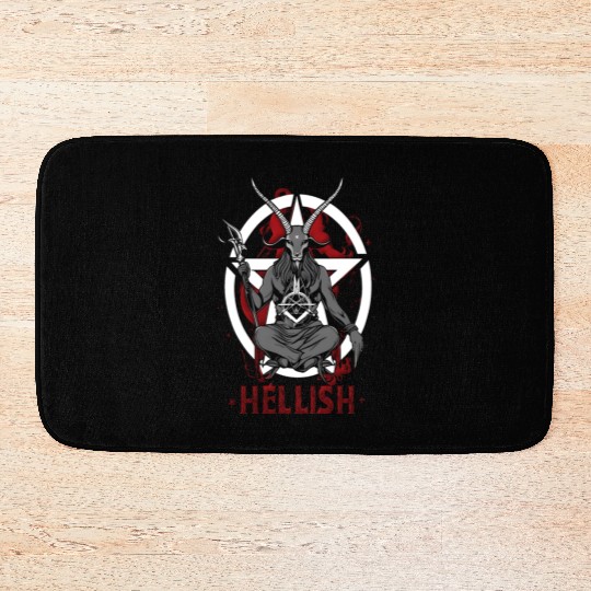 Hellish Satan Baphomet Bath Mats