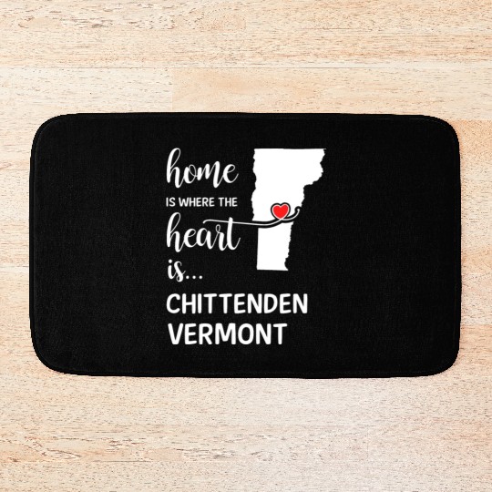 Chittenden County Vermont Is Where My Heart Is Bath Mats