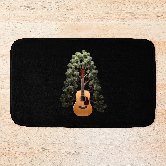 Acoustic Guitar Bath Mats Tree of Life Guitar