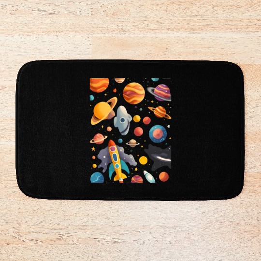 Galactic Elegance: A Celestial Symphony Bath Mats