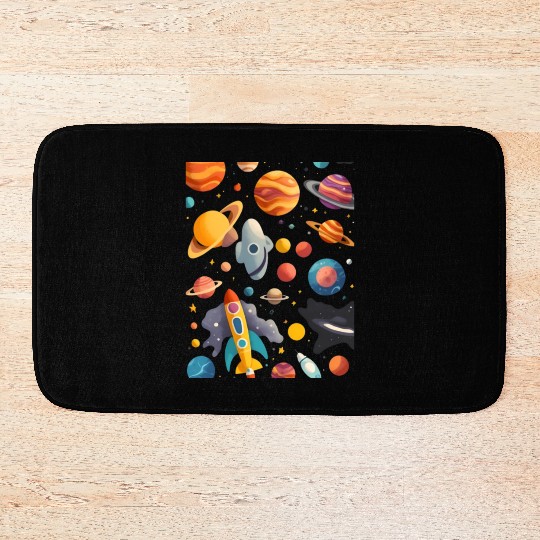 Galactic Elegance: A Celestial Symphony Bath Mats