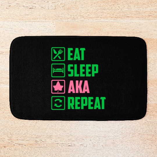 Eat Sleep AKA Repeat Alpha Kappa Alpha Womens Gift Bath Mats