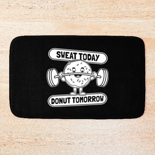 Fitness Donut Funny Donut Gym Bath Mats