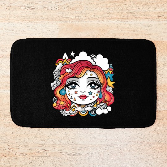 Celestial girl Bath Mats