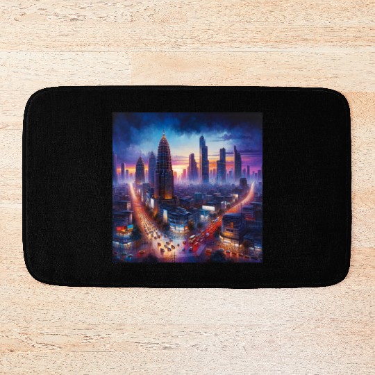 Urban Twilight Bath Mats