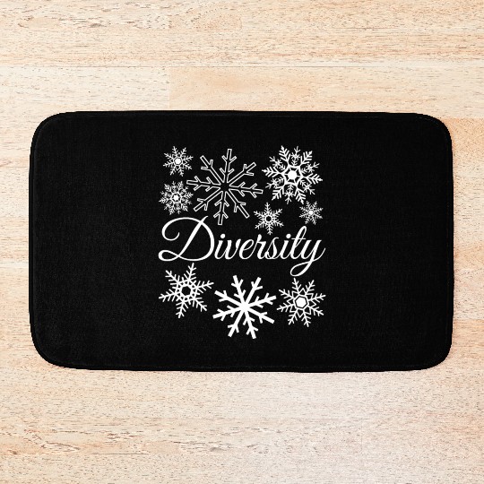 Snow Snowflakes Winter Snowflake Bath Mats