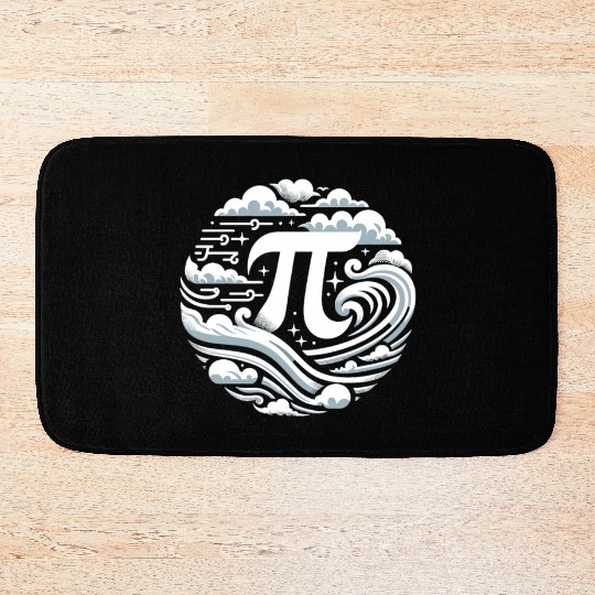 Funny Pi Day 2024 3,14 Pi Number Symbol Math Bath Mats