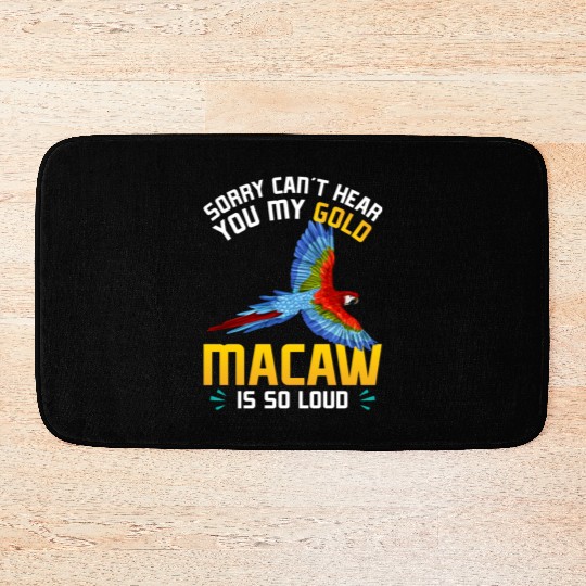 Blue Macaw Gold Macaw Ornithologist Enthusiast Bath Mats