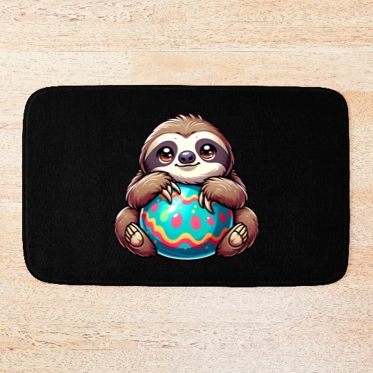 Easter Sloth: Embrace and Easter Egg Bath Mats