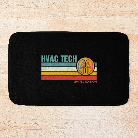 HVAC Technician Limited Edition Funny HVAC Mechani Bath Mats