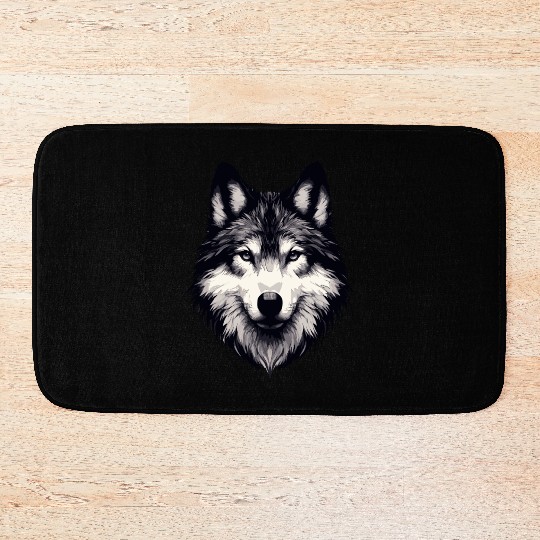Mystic Alpha Wolf Bath Mats