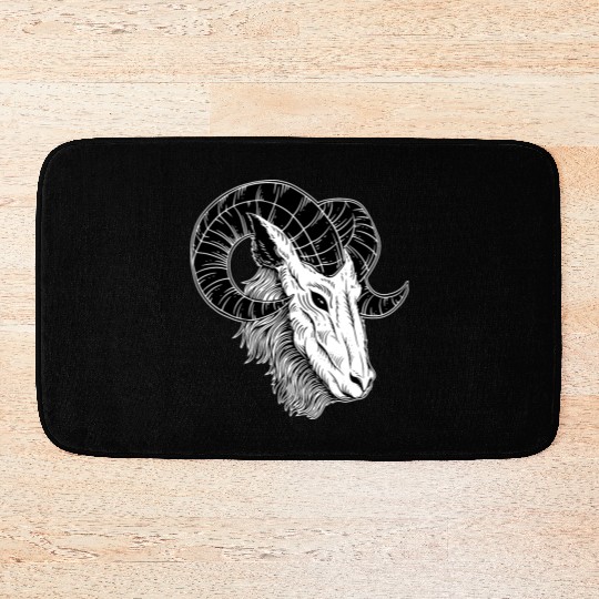 Dark Devil Baphomet Goat Head Bath Mats