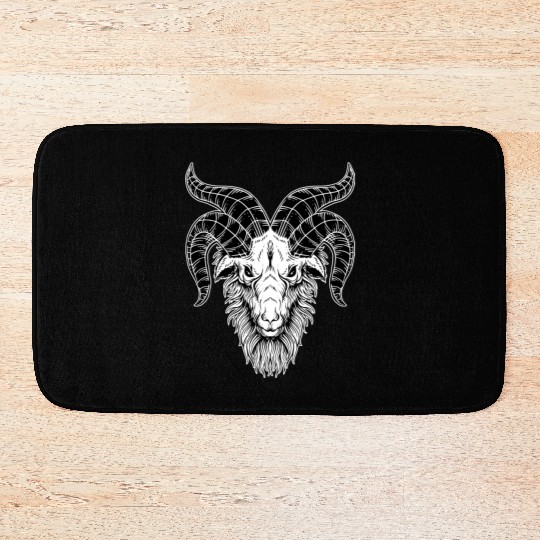 Devil Baphomet Goat Head Bath Mats