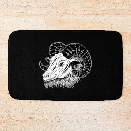 Baphomet Goat Horn Art Bath Mats